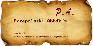 Przepolszky Abbás névjegykártya